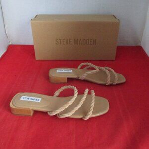 Steve Madden Annah Sandal $89 - US Size 7 1/2 - Tan Suede - 1085